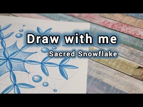 Geometric Snowflake Drawing for Beginners | Relaxing Art Tutorial