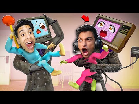 اقوي معركة بيني انا و عبده ماندو تحولنا الي اطفال رأس الكاميرا و رأس التلفاز.!! 🔥😱 | Garry's Mod