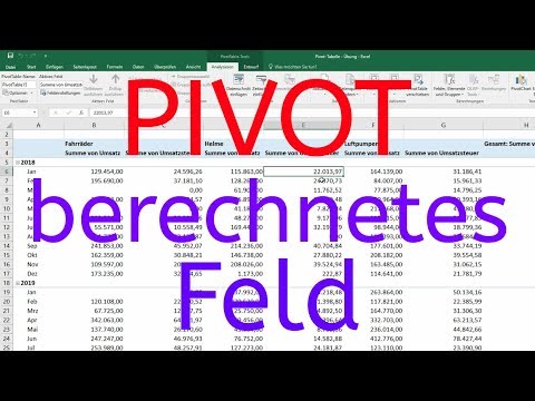 Excel Pivot Tabelle: Berechnetes Feld einfügen - Tutorial [Erklärung, Beispiel, Anleitung]