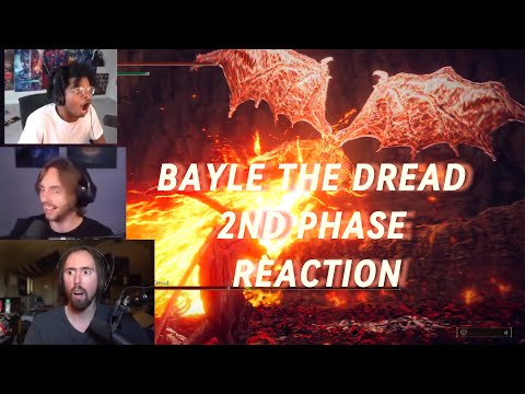 Elden Ring - Streamers Reaction to Bayle The Dread’s 2nd Phase (My Gameplay at the End with Build)