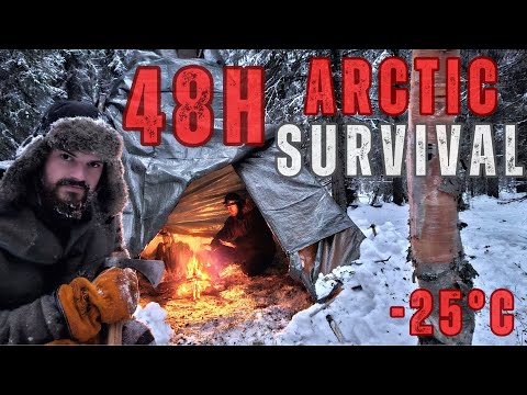 -25°C am Polarkreis / 48h Survival / Eisfischen / Shelterbau