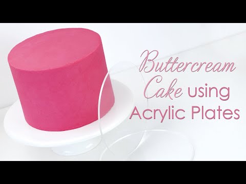 Covering Cakes with Buttercream using Acrylic Discs / Ganache Plates