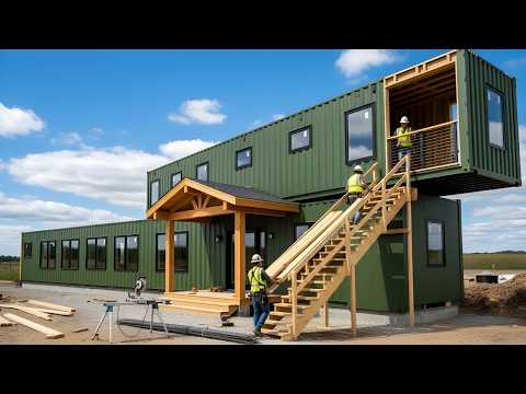 Man Builds an Amazing House Using Just 2 SHIPPING CONTAINERS