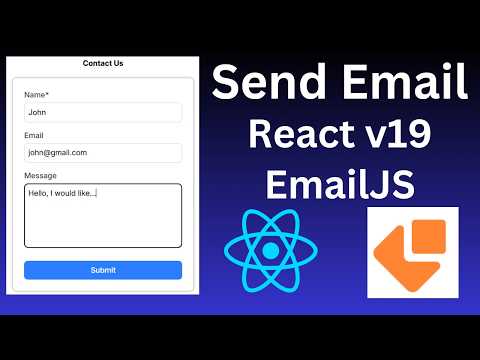 📩 Contact Form in React 19 with useActionState Hook | Send Emails with EmailJS