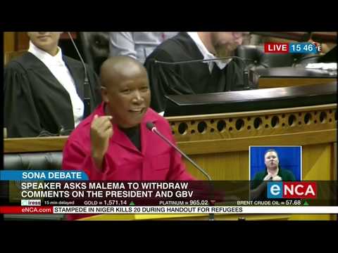 Julius Malema and EFF MPs leave parliament