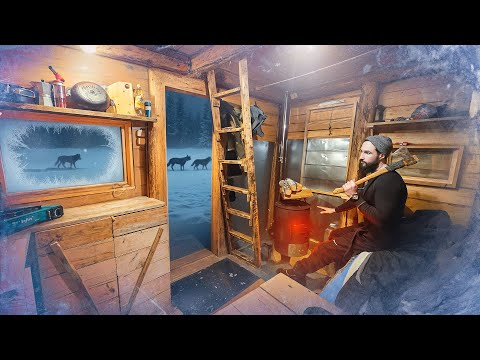 ТАЕЖНАЯ ИЗБА ПРИЮТИЛА в МОРОЗ - ДИКИЕ ЗВЕРИ на ПОРОГЕ | ОДИН В ЛЕСУ