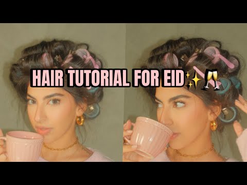 Hair rollers tutorial / توتريال لفافات الشعر ✨