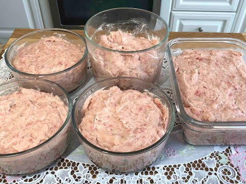 [尤魚馬蹄豬肉餡]-簡單料理，方便存放，用途廣泛，爽滑可口，彈性好，味道鮮美，營養健康，選料上乘，日常開餐，火鍋🍲，釀靑椒，茄子🍆，豆腐，雲吞，菜肉飽餡，咸魚肉餅等等。