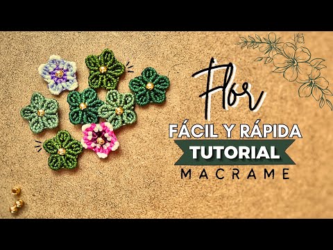 🌸How to make mini macrame flower with bead in the center | DIY Macrame Flower | Easy Tutorial #47
