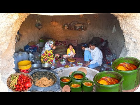 100 Years of Authentic Persian DIZY With The Cave-Dweller Family | ABGOOSHT!! | Iran Best Foods
