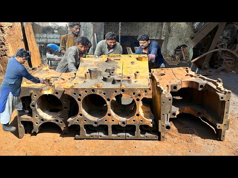 The Impossible Build |  Turning a Giant Caterpillar Engine Block into a Functional Product: