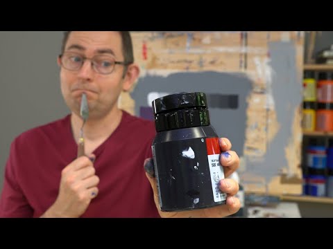 The use of black acrylic paint. Painting with acrylics for beginners.