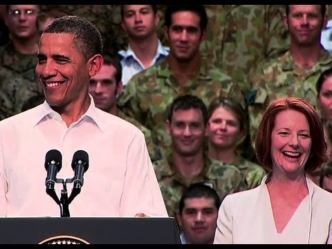 President Obama Speaks to U.S. and Australian Service Members