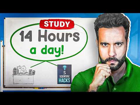 STUDY 14 hrs/day like a SUPERHUMAN - 5 Scientific HACKS! #science