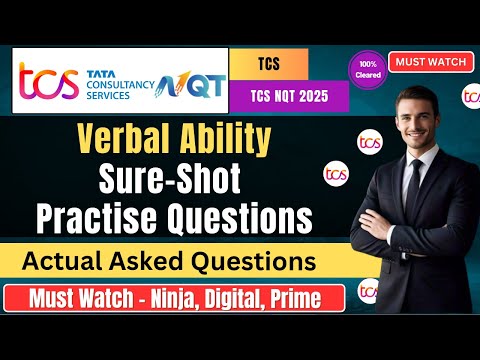 π₯ TCS NQT Verbal Ability Questions | Previous Year Verbal Ability Questions | TCS NQT Preparation