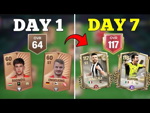 I Reached 117 OVR with 0$ SPEND in 7 days on FC Mobile