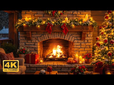 Cozy Christmas Fireplace ๐๐ฅ Soft Piano Music & Warm Holiday Ambience for Relaxation