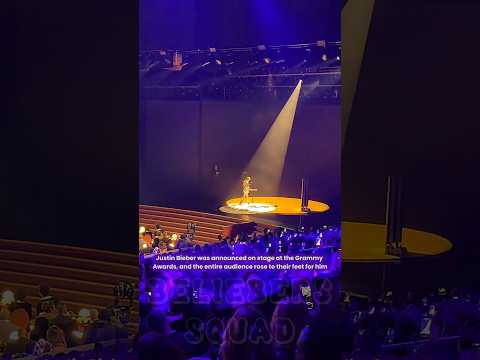Justin Bieber was announced on stage, the entire audience rose to their feet for him #justinbieber