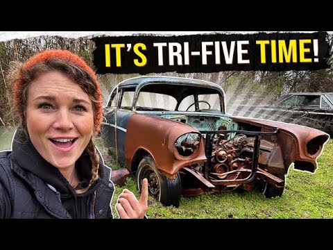 Abandoned 1957 Chevy Tri-Five restoration begins!!