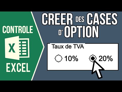 EXCEL - CRÉER DES CASES D'OPTION AVEC LES CONTRÔLES DE FORMULAIRE (Une seule case peut être cochée)