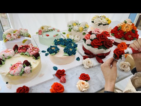 This is art! Cake master's making amazing flower cake