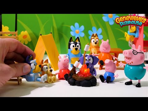 Peppa Pig and Bluey Go Camping! Funny Educational Video for Kids!