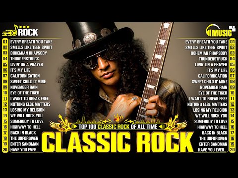 Top 500 Classic Rock Songs Of All Time 🔥 Guns N' Roses, Metallica, Queen, AC/DC, Aerosmith, Bon Jovi