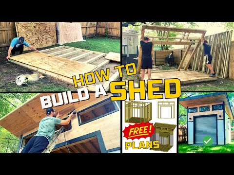 DIY How to Build a SHED from Start to Finish (FREE Framing Plans!)