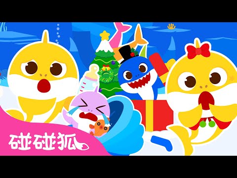 鯊魚一家在哪裡？ 聖誕節和鯊魚寶寶玩躲貓貓 童話故事合集🎄嘟嘟嘟 鯊魚歌 鯊魚家族 | 臺灣配音 注音字幕 童謠 兒歌 耶誕節 Christmas | Baby Shark 碰碰狐 Pinkfong!