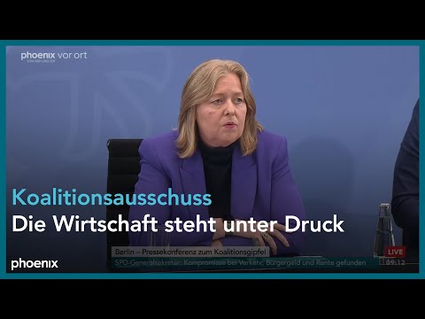 Pressekonferenz zu den Ergebnissen des Koalitionsausschusses