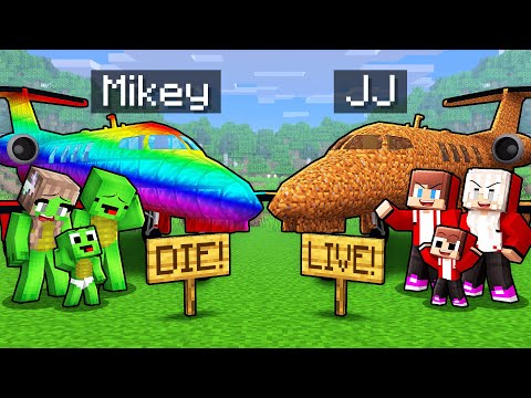 Mikey Family and JJ Family Choose the Right Plane in Minecraft (Maizen)