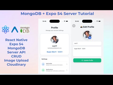 MongoDB + Expo 54 Server Tutorial | Build CRUD APIs & Clerk Auth & Image Upload with Cloudinary