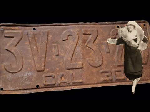 Heavily Rusted 1930 California Plate - Restoration