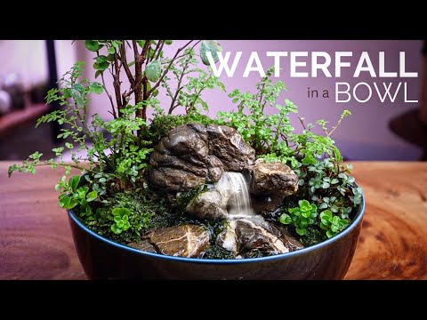 Magical Mini Waterfall in a Bowl (🌿 DIY Nature Scape)