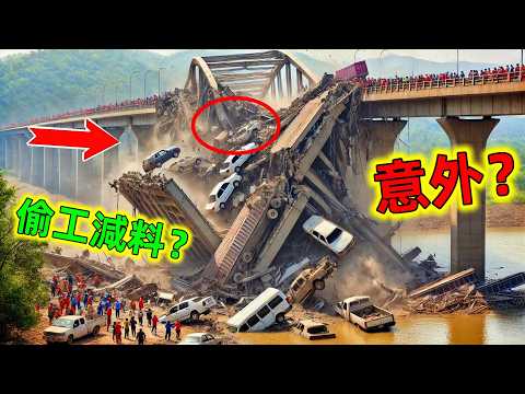 究竟是貪污腐敗還是決策失誤？造成悲劇的發生，實在太氣人了#大橋坍塌 #大橋崩塌 #大橋事故 #橋樑斷裂 #大橋坍塌事件 #王宇觀地球 #世界之最