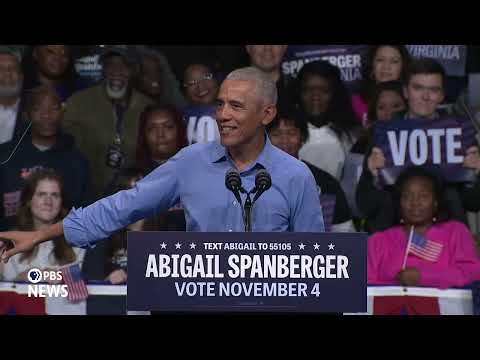WATCH: 'Do not sit this one out,' Obama tells Virginia voters at Spanberger rally