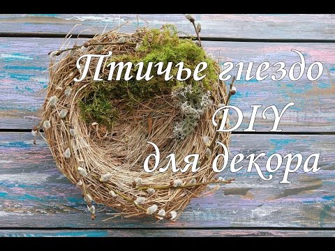 Bird nest DIY. Easter decor ideas. How to make a bird nest decoration for easter.
