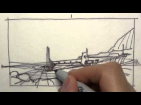 environment quick sketch + placing humans into the scene