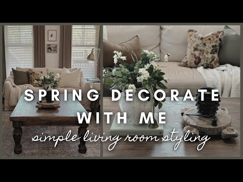 Spring Decorate with me | simple living room styling