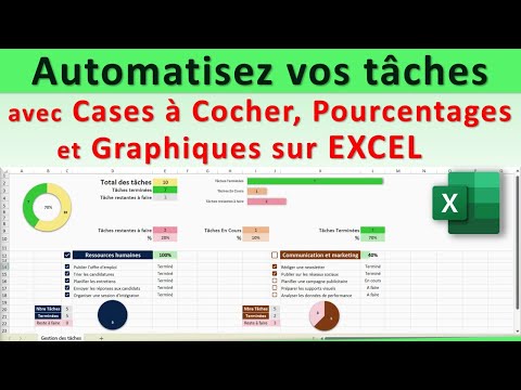Excel automatiser le suivi des Tâches avec Cases à Cocher, Pourcentages et Graphiques 📊✅