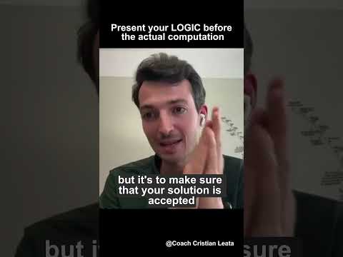 Present your LOGIC before jumping into computation #caseinterview