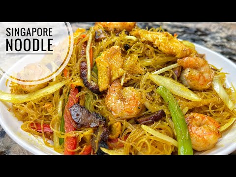 Singapore Noodle I Chow Mei Fun | Curry Rice Vermicelli Recipe