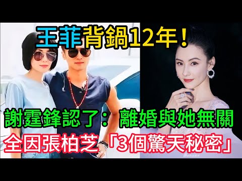王菲背鍋12年！謝霆鋒終於認了：離婚與她無關！全因張柏芝「3個驚天秘密」被拍下鐵證，這才是壓垮婚姻的真正元兇！#張柏芝#謝霆鋒#王菲