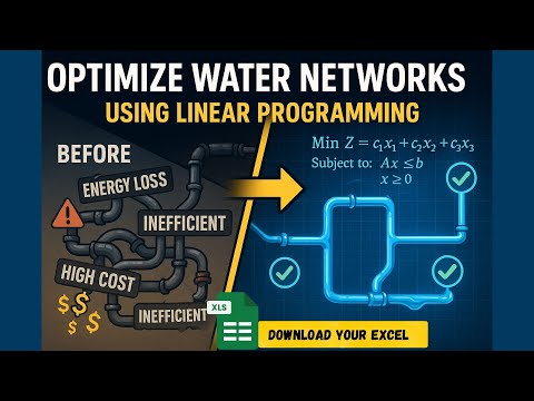 Optimisation of Water Distribution Networks Using Linear Programming | Excel Solver Tutorial
