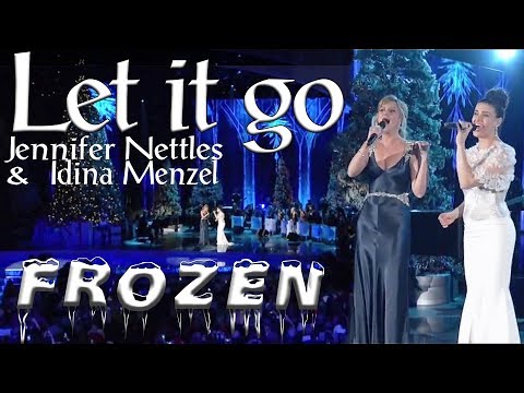 Jennifer Nettles & Idina Menzel ~ Let It Go - Frozen theme Live (subtitles with Lyrics)