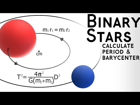 Calculate Period &amp; Center of Mass in Binary Star Systems | Newtons Law of Gravity &amp; Kepler's 3rd Law