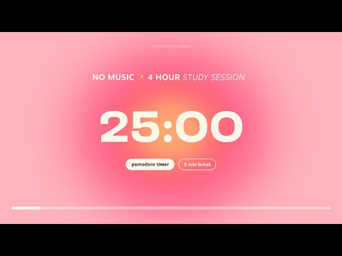 Aesthetic Pomodoro Timer 8x25min 🧸💖 Study with me | Work motivation | Stay focused and Productive