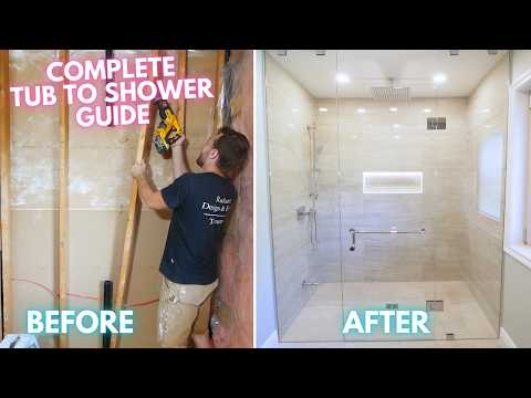 Tub to Shower Bathroom Renovation