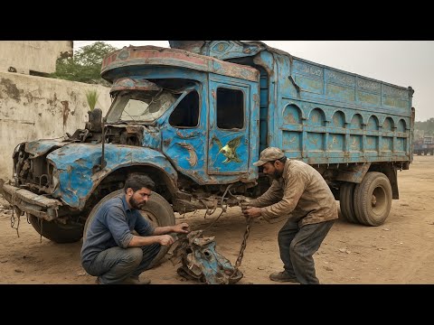 “Incredible Mechanics Transform a Scrapped Pakistani Truck into a Road Legend”