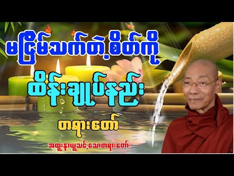 မငြိမ်တဲ့စိတ်ကို ထိန်းချုပ်နည်း တရားတော်...#တရားတော်များ #တရားတော် 